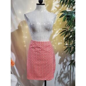 RipSkirt Hawaii Adjustable Length 2 Wrap Skirt Womens XL Geo Print Pockets Red